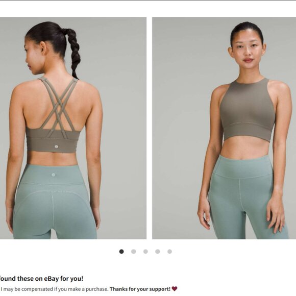 lululemon athletica Other - Women's Lululemon Energy Sports Bra High Neck Long Line Tough Size 4 B/C Cup